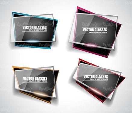 Glass Label Vector