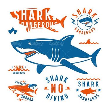 Vector logo shark