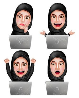وکتور زن با حجاب