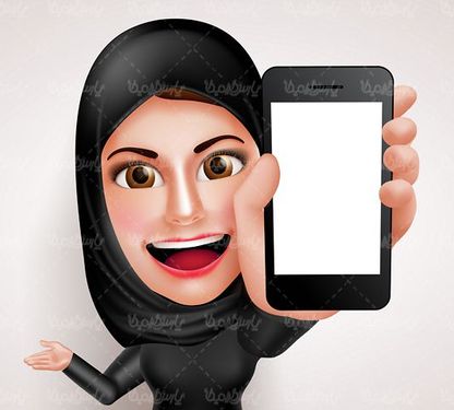 وکتور دختر با حجاب