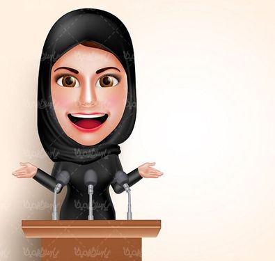 وکتور دختر با حجاب