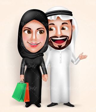وکتور زن و مرد عرب