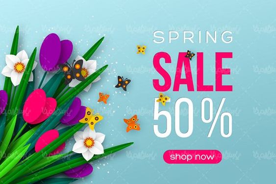 وکتور طرح فروش بهاره