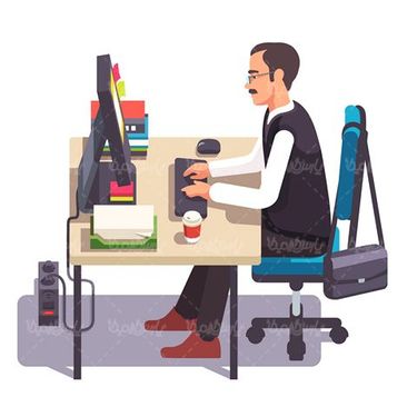 وکتور میز کامپیوتر