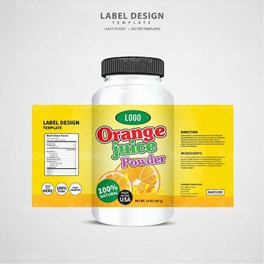 وکتور لیبل قوطی