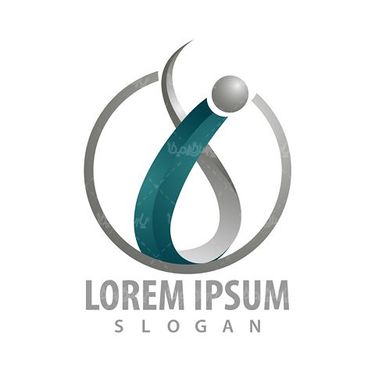 وکتور لوگوی گوی سه بعدی