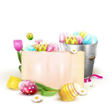 وکتور تخم مرغ رنگی