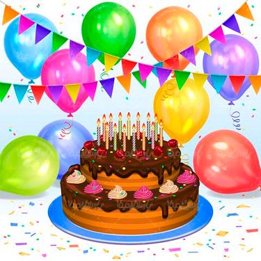 Vector birthday party
