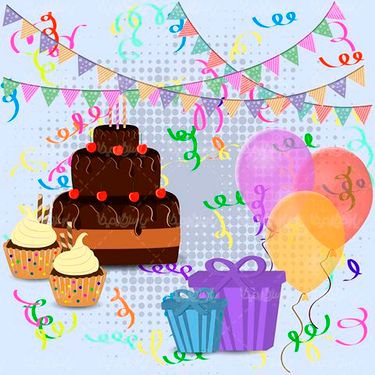 Vector birthday party