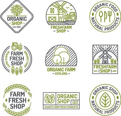 وکتور لیبل ارگانیک