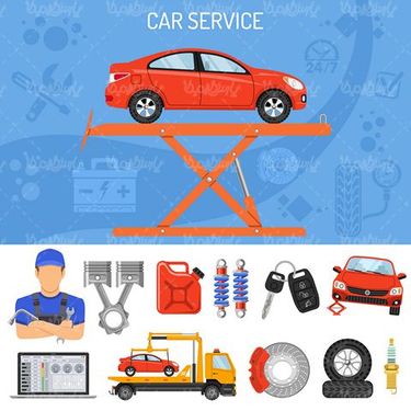 وکتور تعمیرگاه اتومبیل