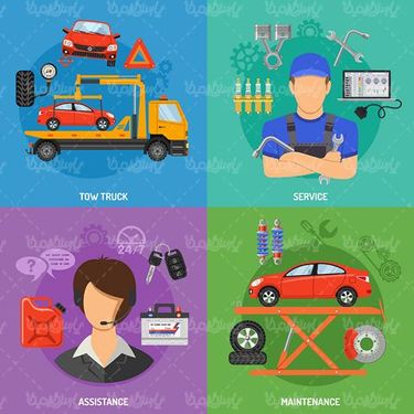 وکتور تعمیرگاه اتومبیل
