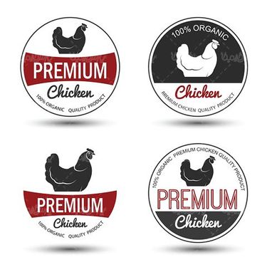Chicken label vector