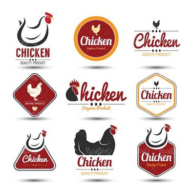 Chicken label vector