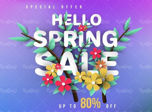 وکتور طرح فروش بهاره