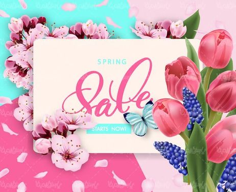 وکتور طرح فروش بهاره