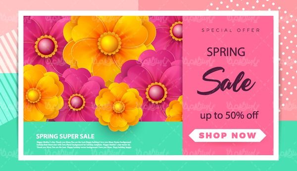 وکتور طرح فروش بهاره