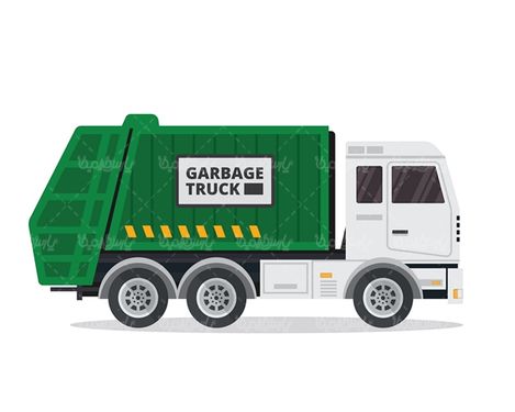 Vector garbage truck