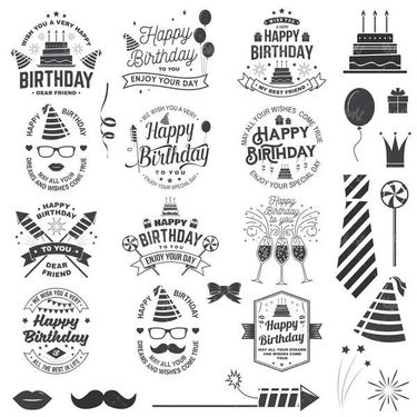Birthday Label Vector