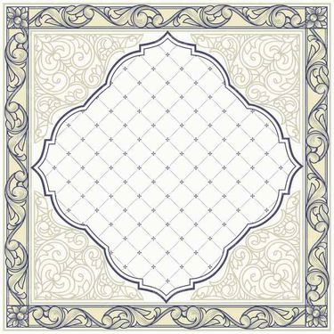 وکتور قاب گل و بوته