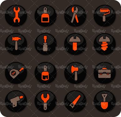 وکتور آیکن ابزار آلات