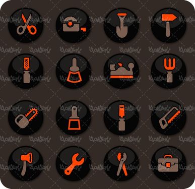 وکتور آیکن ابزار آلات