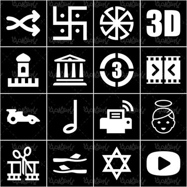 وکتور مجموعه آیکن فیلم