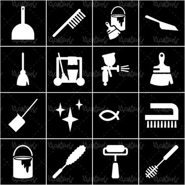 Vector Set of Coloring Icons