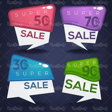 وکتور برچسب سه بعدی