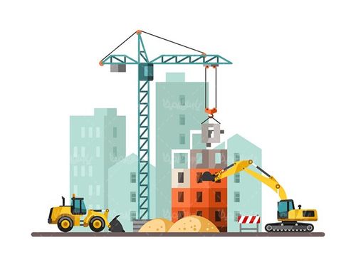 وکتور جرثقیل ساختمانی