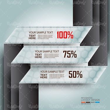 3D infographic vector