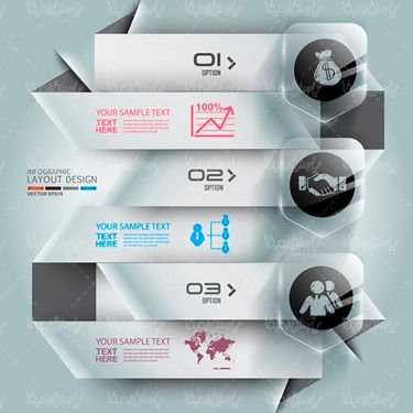 3D infographic vector