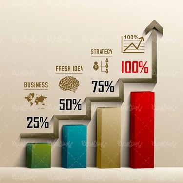 3D infographic vector