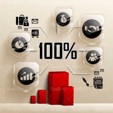 3D infographic vector
