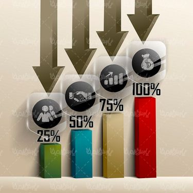 3D infographic vector