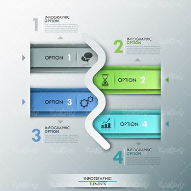 3D infographic vector