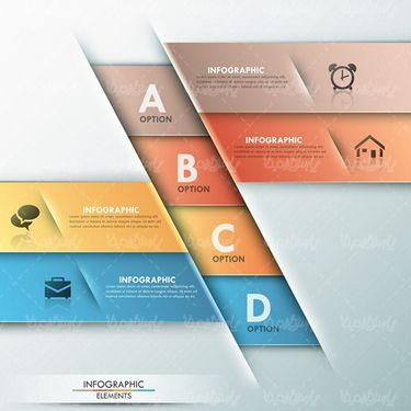 3D infographic vector