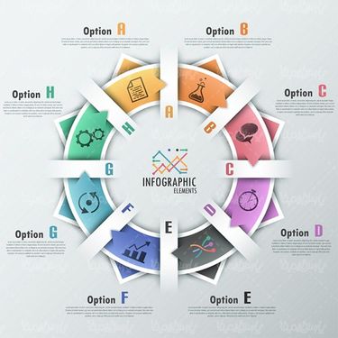وکتور اینفوگرافی رنگی