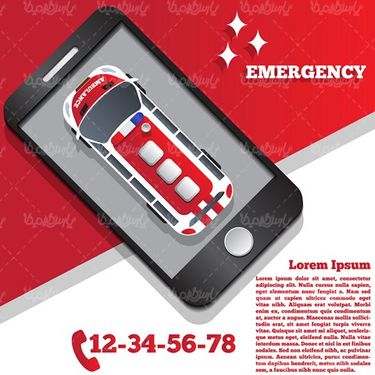 وکتور آمبولانس اورژانس