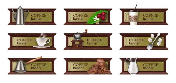 وکتور تجهیزات قهوه