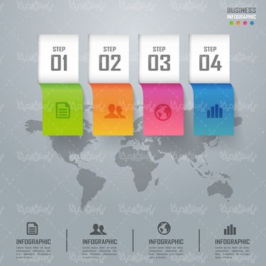 3D infographic vector