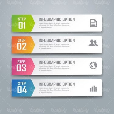 3D infographic vector