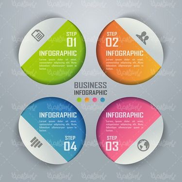 3D infographic vector