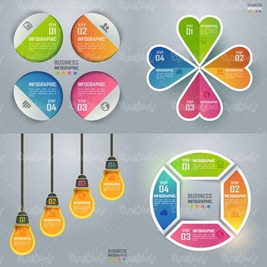 3D infographic vector