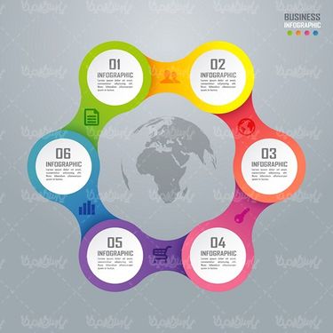 3D infographic vector