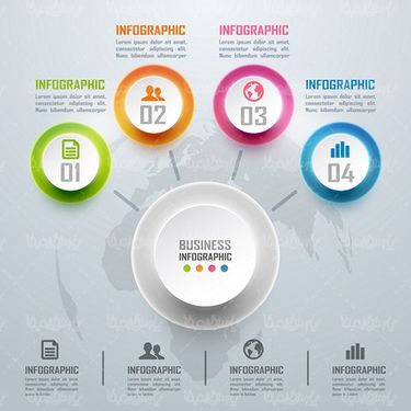3D infographic vector