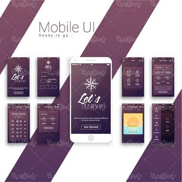 وکتور اپلیکیشن موبایل