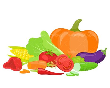 وکتور میوه و سبزیجات