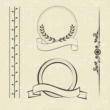 وکتور حاشیه گل و بوته