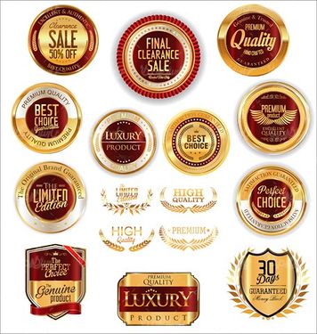 Golden frame vector